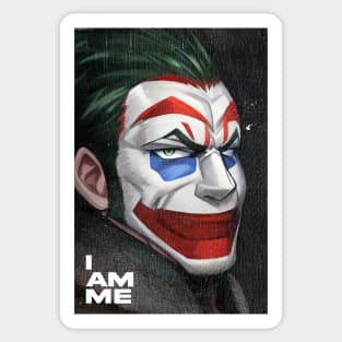 I AM ME VILLAIN CLOWN PAINTING STYLE Sticker